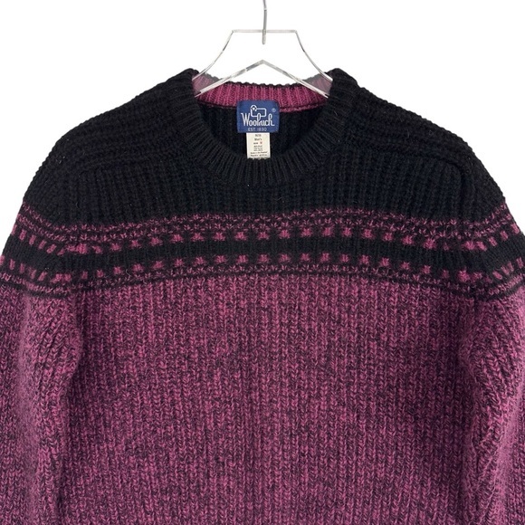 Vintage 80s Woolrich Highland Fair Isle Nordic Wool Sweater Mens Size M - Picture 5 of 8